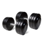Kroon FDS-04 Rubberen Dumbbells 28kg set